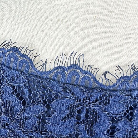 Diane Von Furstenberg Zarita Lace Mini Dress in Navy‎ Blue Size 10 - Picture 6 of 14